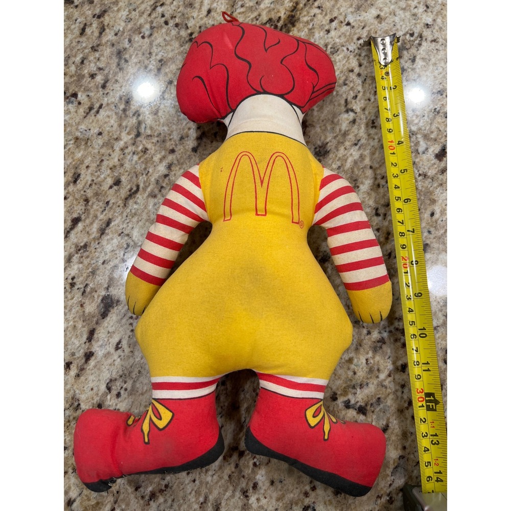 Vintage McDonald's Ronald McDonald Plush Cloth Doll 13 Inch Collectible Toy - Picture 2 of 4